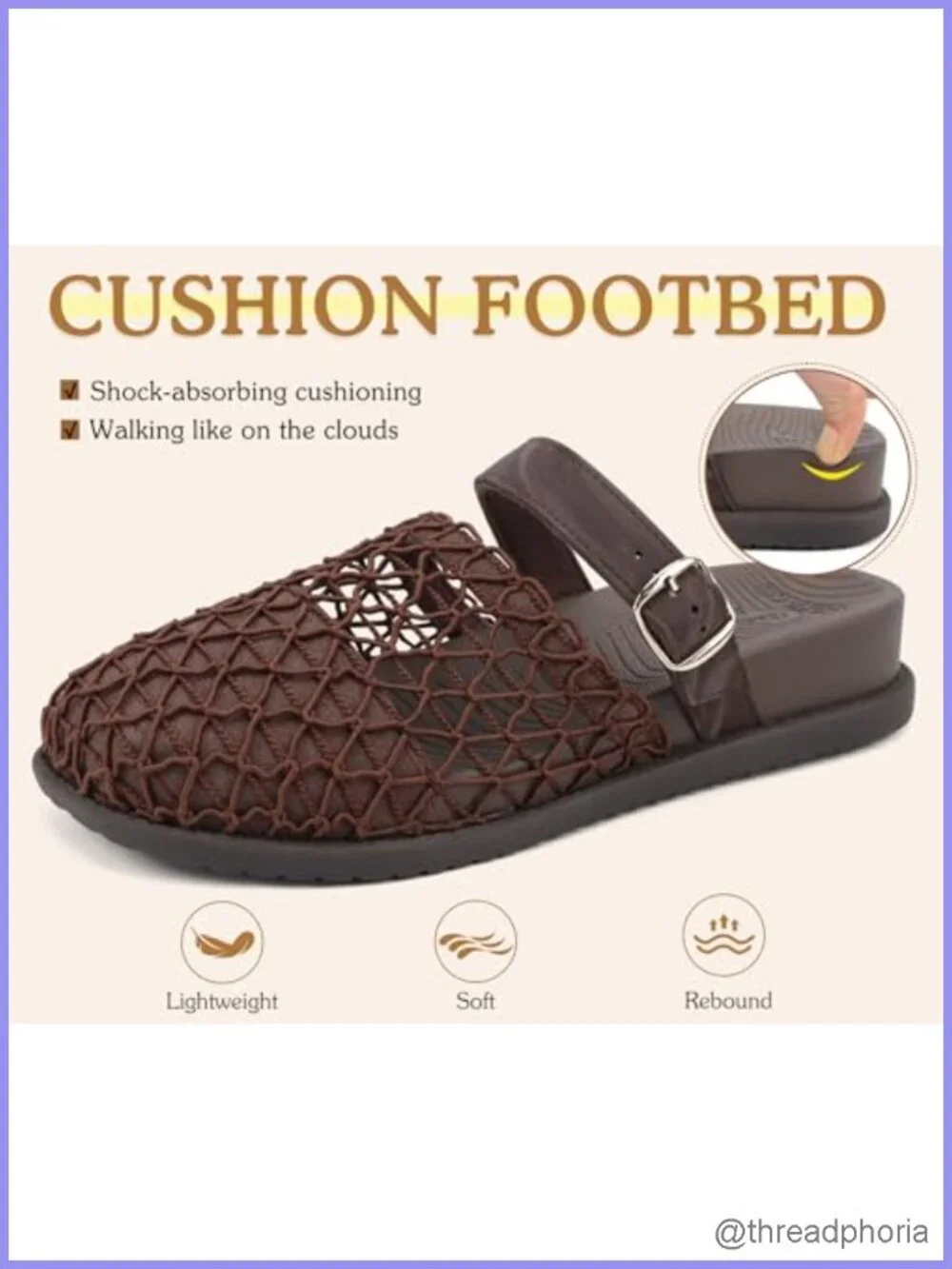 Women's Orthotic Slide Sandals Breathable Mesh Closed Toe Wedge Mules